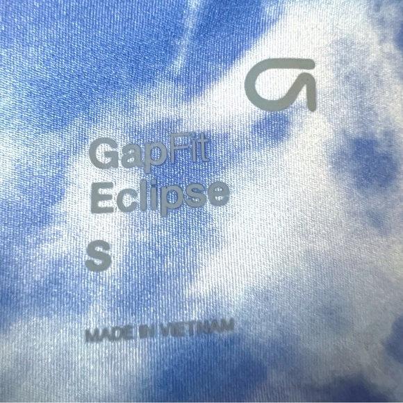 GapFit Eclipse High Rise 7/8 Leggings In Blue Tie Dye Size Small GUC Activewear - Picture 5 of 7